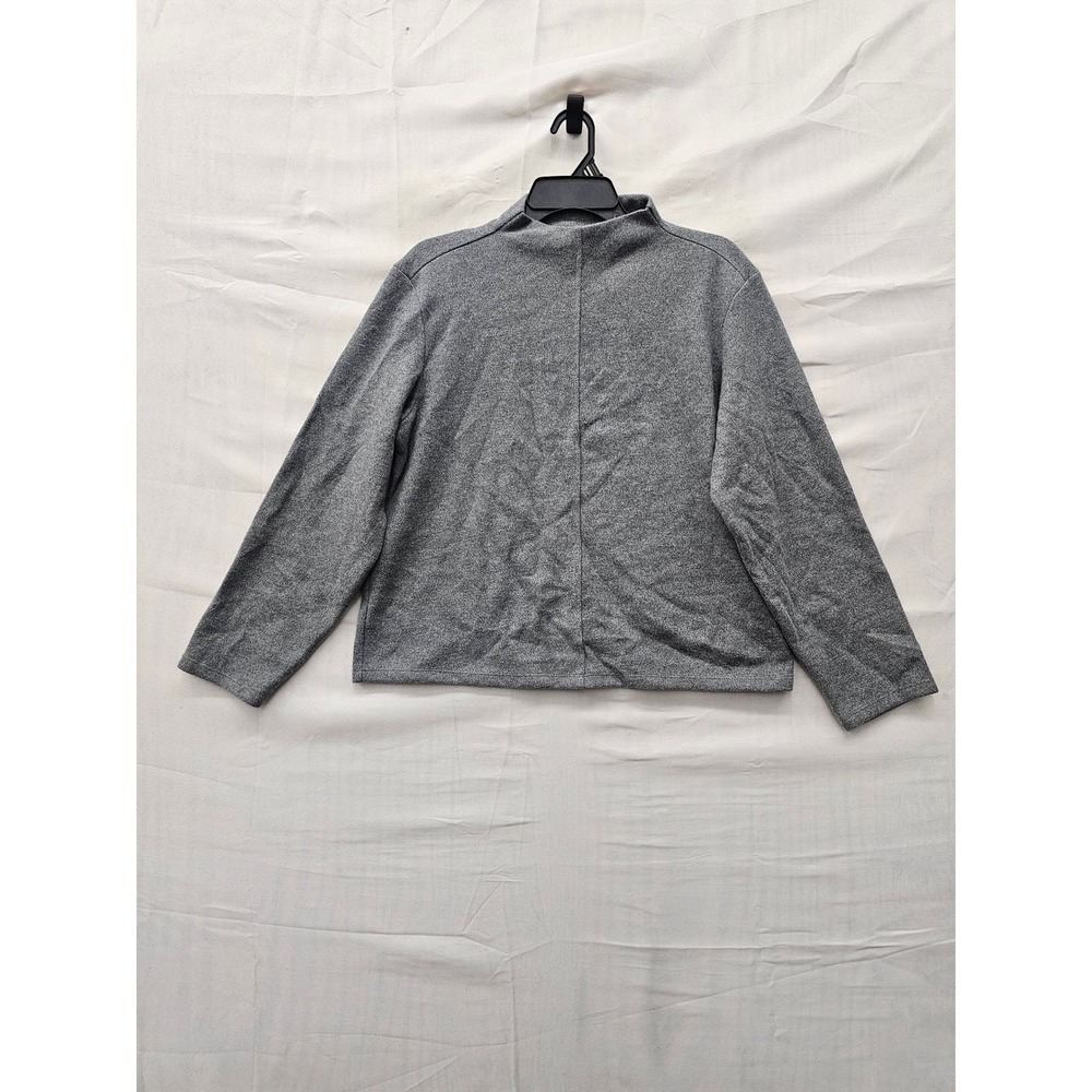 A New Day Womens Mock Neck Pullover Sweater Gray Cotton Blend Casual Size Medium